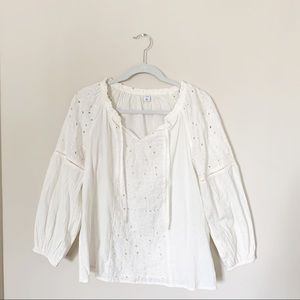 Old Navy white eyelet top